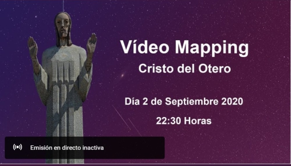 Siga aquí en directo el videomapping del Cristo del Otero