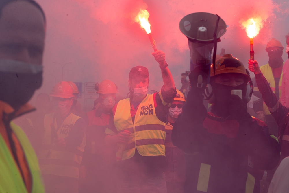 Manifestación del comité de empresa de Alcoa  / CARLOS CASTRO