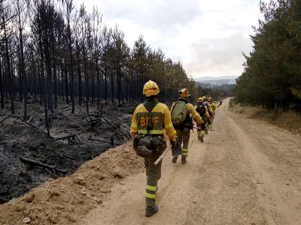 El incendio de Tabanera calcina unas 300 hectáreas