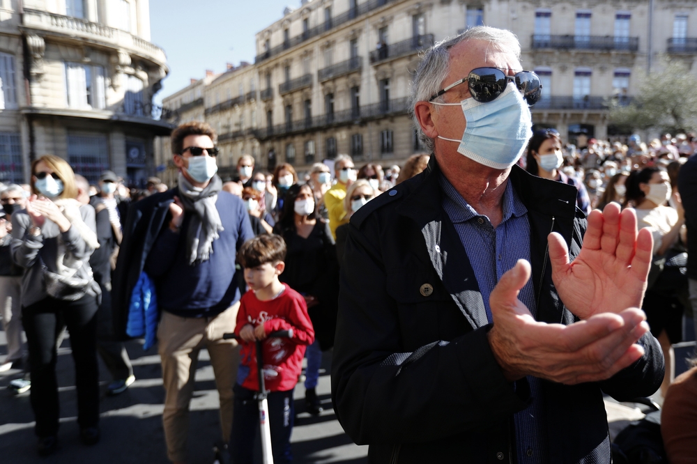 Demonstration against the killing of Samuel Paty  / GUILLAUME HORCAJUELO