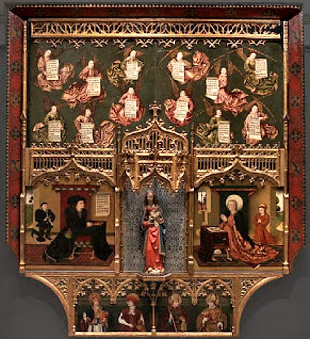 El retablo 'Los Gozos de Santa María', en el Prado, representa al marqués