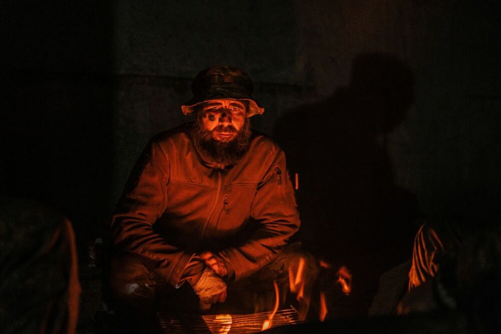 Ukrainian Azovstal service members are seen within the Azovstal Iron and Steel Works complex in Mariupol  / DMYTRO OREST KOZATSKYI/AZOV REGIMENT PRESS SERVICE