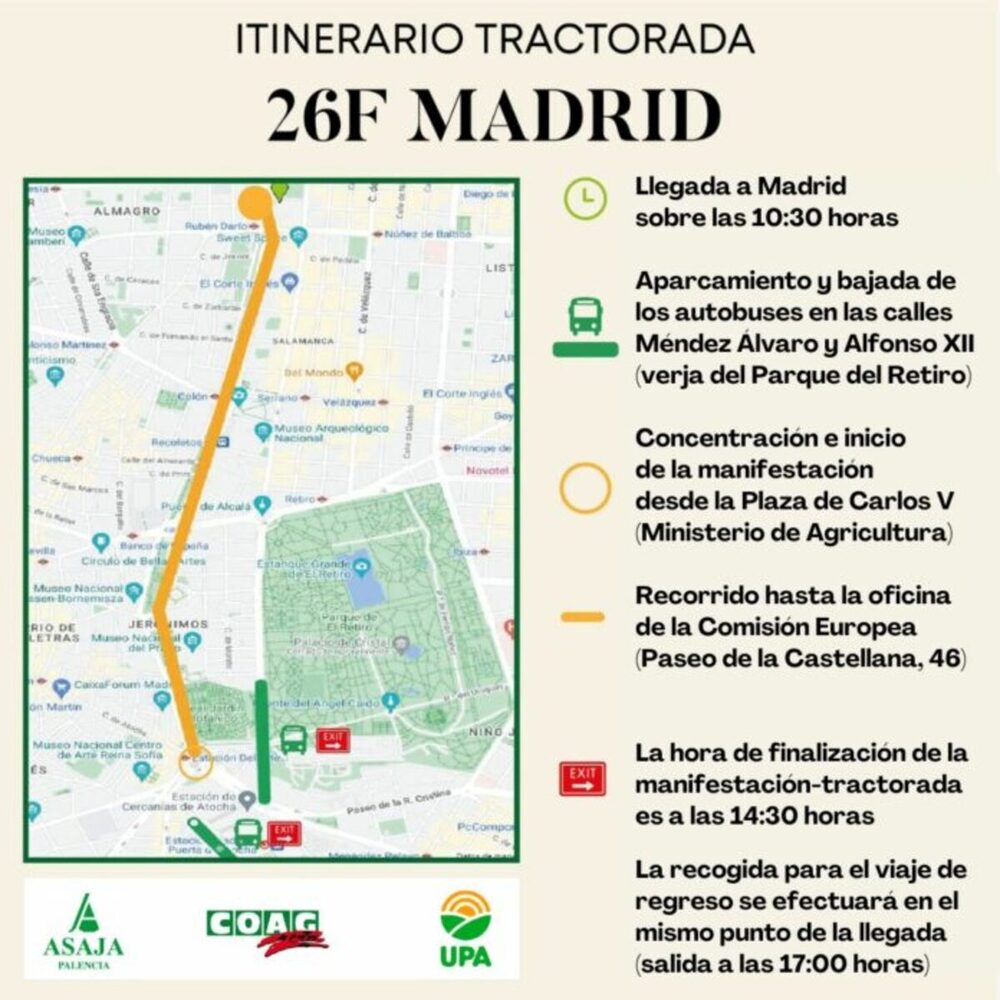 Cervera, primer punto de partida de los autobuses a Madrid