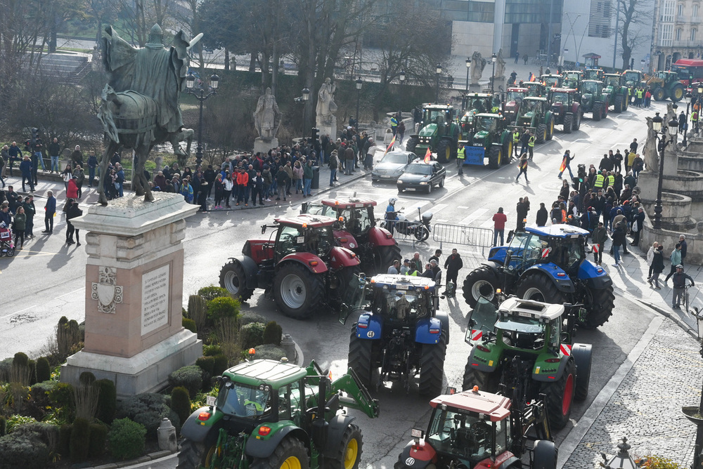 Movilización de tractores en Burgos.