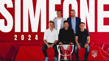 Simeone renueva con el Atlético de Madrid hasta 2024