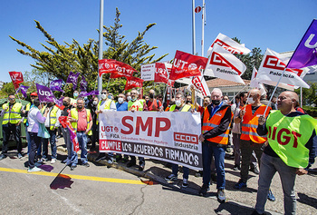 Protesta en SMP al incumplirse el acuerdo de subida salarial