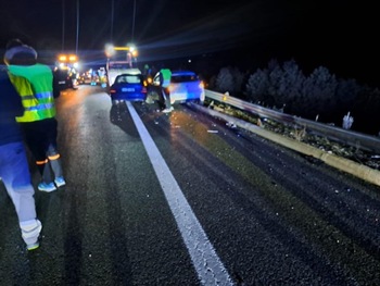 Accidente múltiple en la A-67 a su paso por Aguilar de Campoo