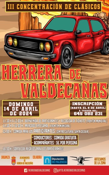120 vehículos clásicos el domingo en Herrera de Valdecañas