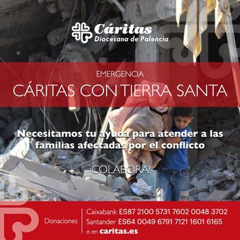 Solidaridad de Cáritas Palencia con Tierra Santa